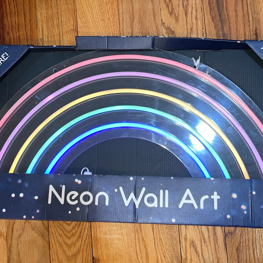 New Neon Wall  SIGN colorful Art Light with Circular Design RAINBOW